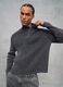 Half-Zip Ribbed Knit Vintage Grey_0
