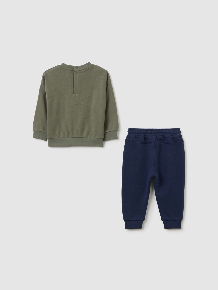 Children's multicolour cotton sweatshirt and trousers regular fit_1