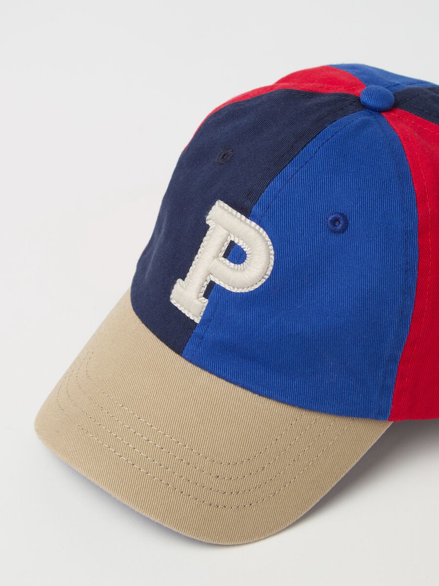 Colourblock baseball cap with logo embroidery_1