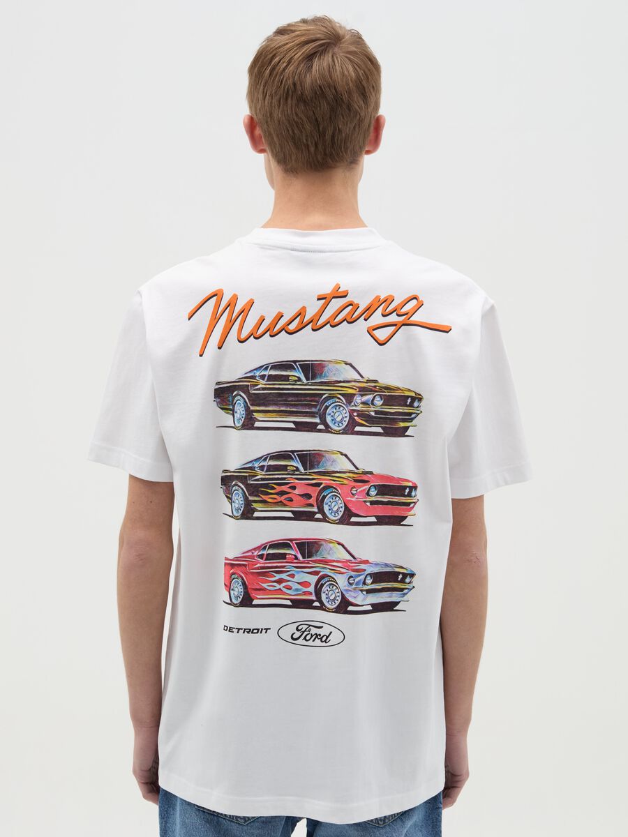 Cotton T-shirt with "Mach 1 Ford Mustang" print_2