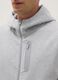Grey regular fit hoodie with front zip collar_3