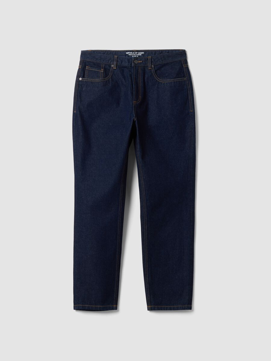 Pure cotton denim jeans, regular tapered fit_4