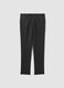 Grey slim-fit formal trousers in stretch viscose_0