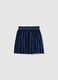 Blue Velour Skirt for Girls_1
