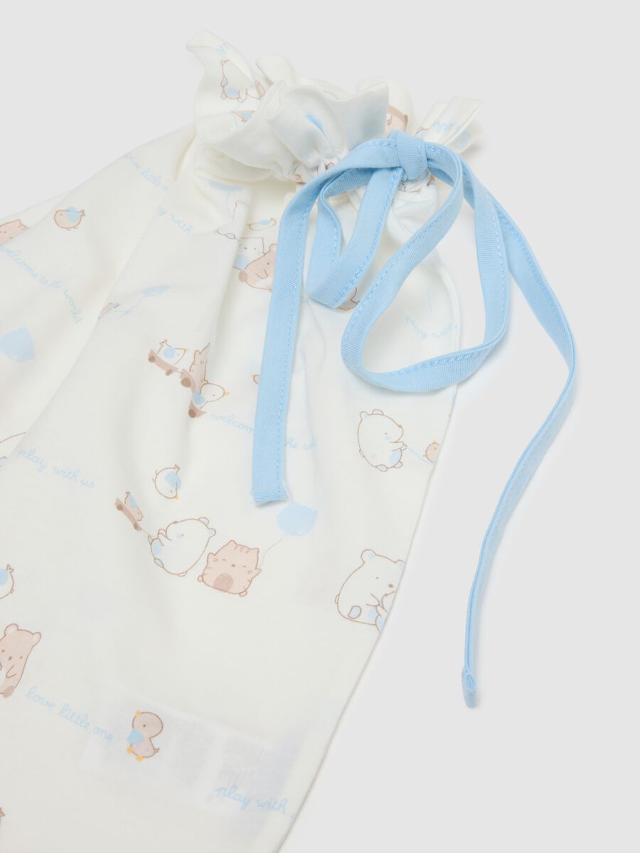 Bipack of multi-colour baby bags in pure cotton with embroidery_1