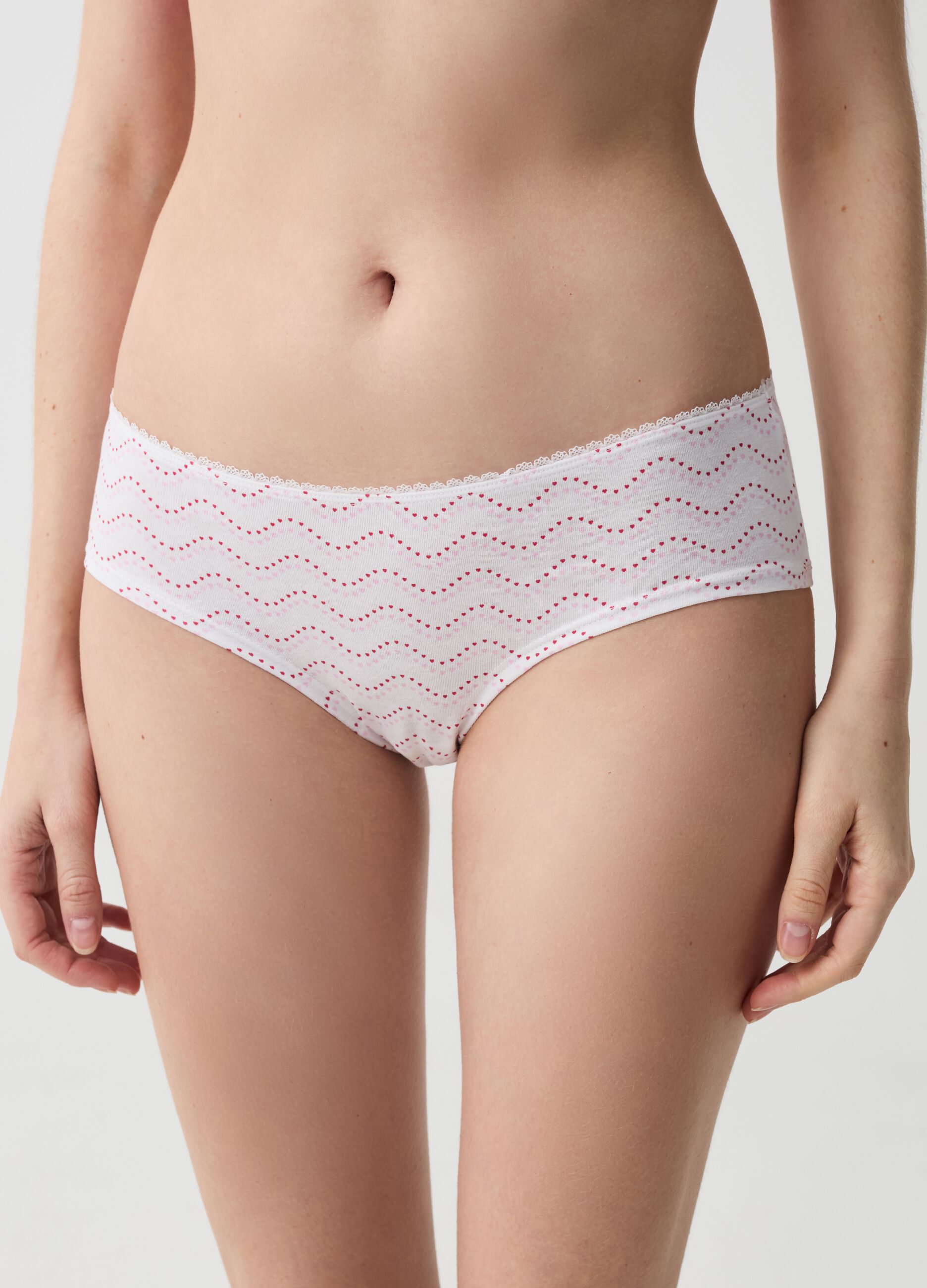 Five-pack stretch organic cotton French knickers