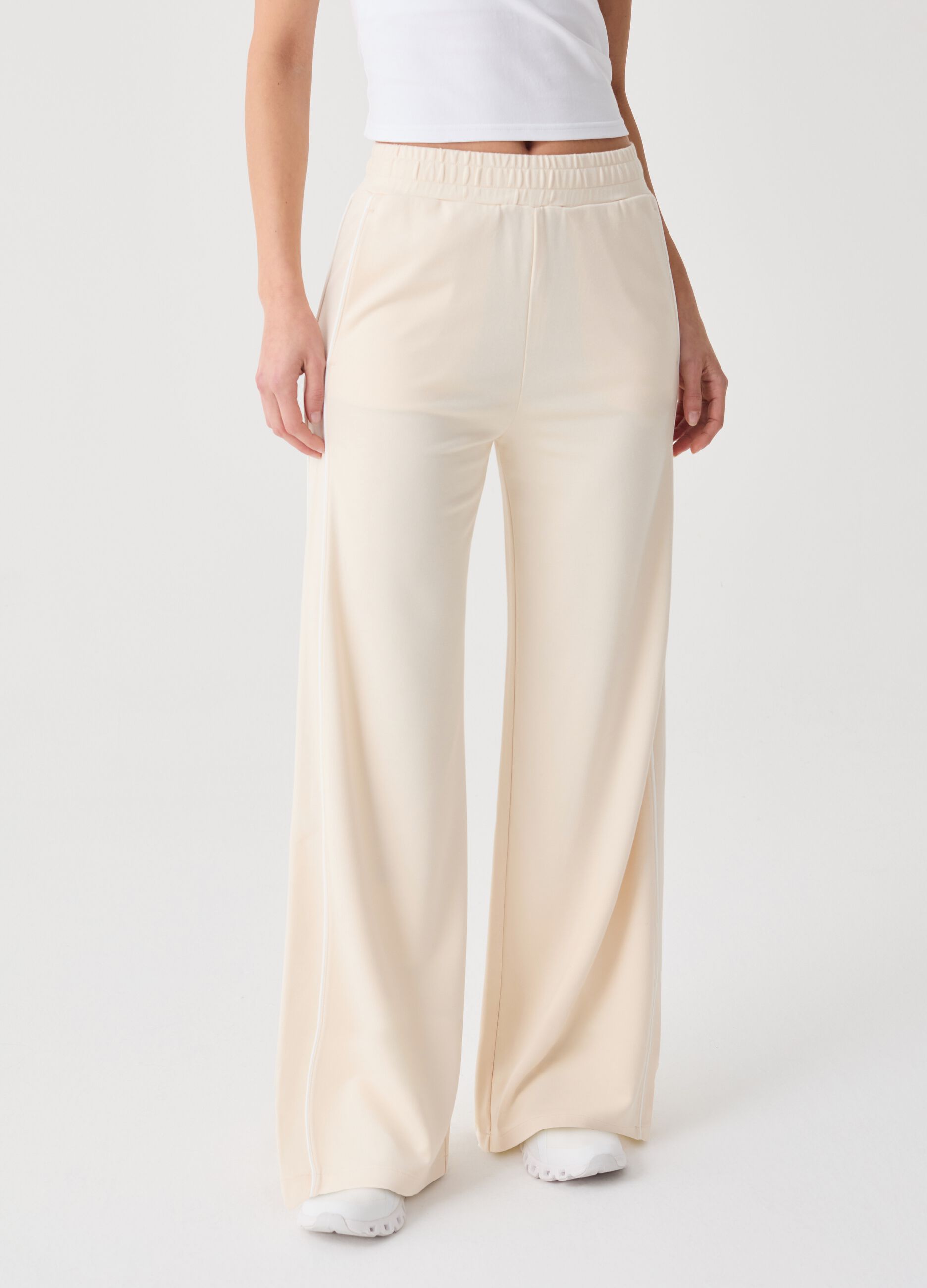 ALTAVIA STUDIO palazzo trousers with contrasting piping