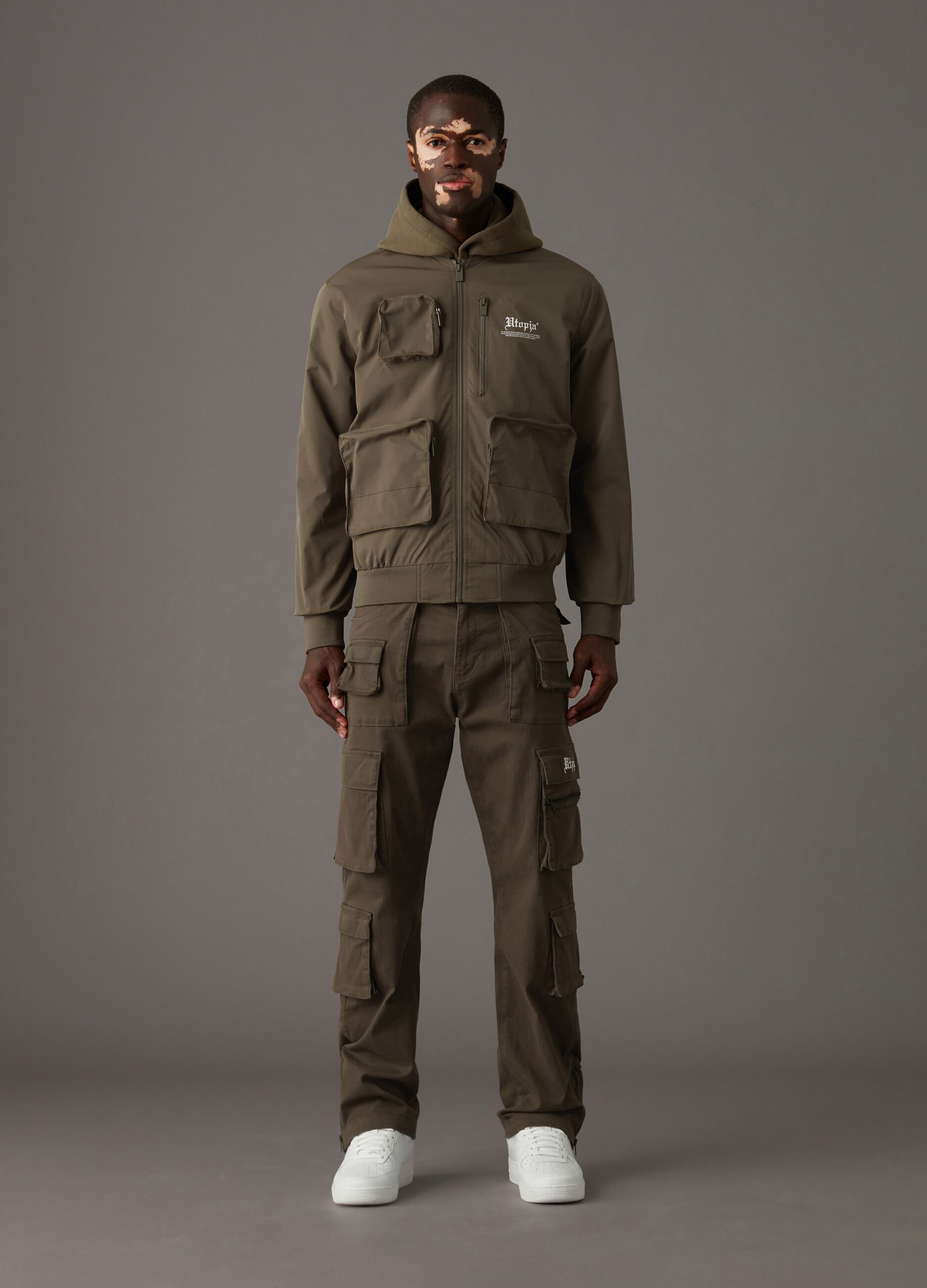 Bomber Cargo Jacket Military Green_4