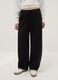 Baggy trousers in stretch cotton black_1