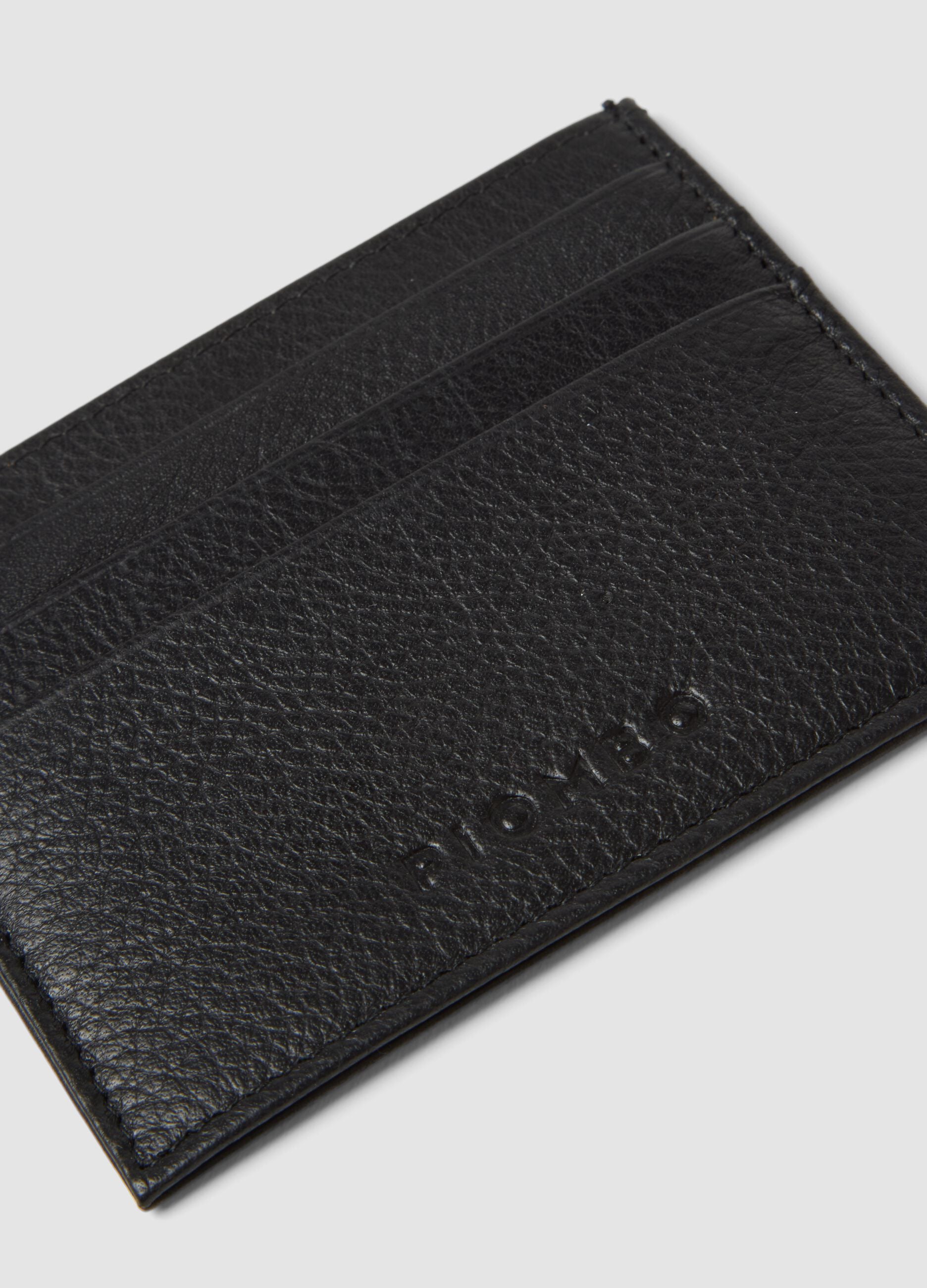Black Genuine Leather Card Holder