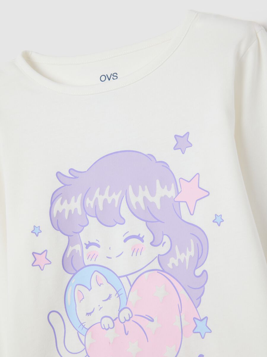 Girls' pyjamas in pure multicoloured cotton_3