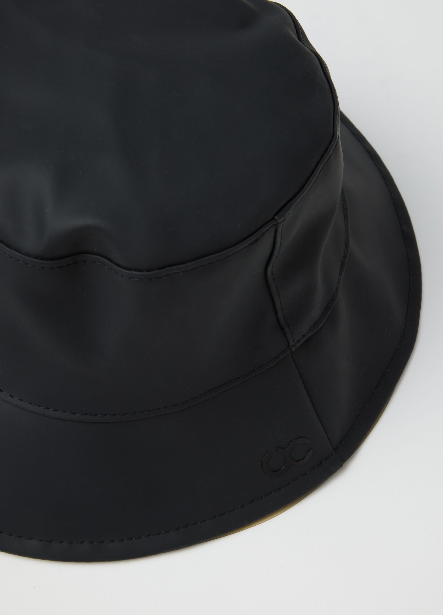Black PVC hat