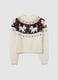 White Sweater with Graphic Pattern in Wool Blend_4