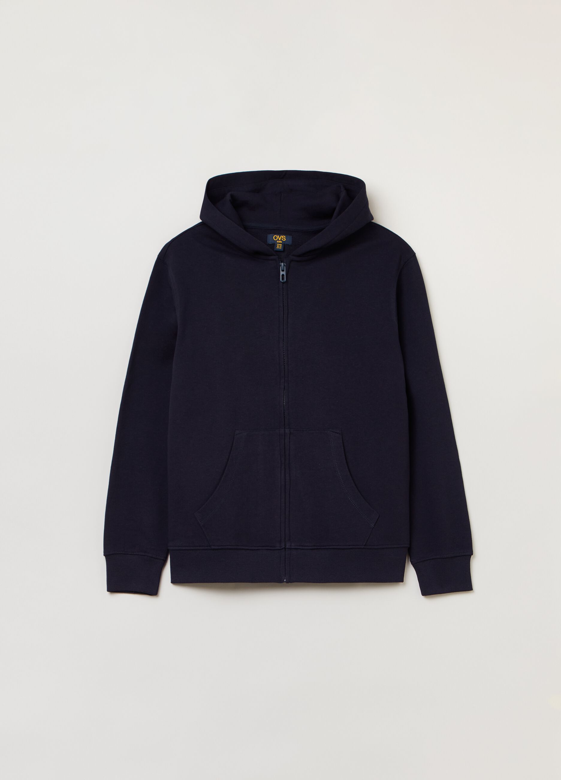 Fitness full-zip fleece sweatshirt with hood