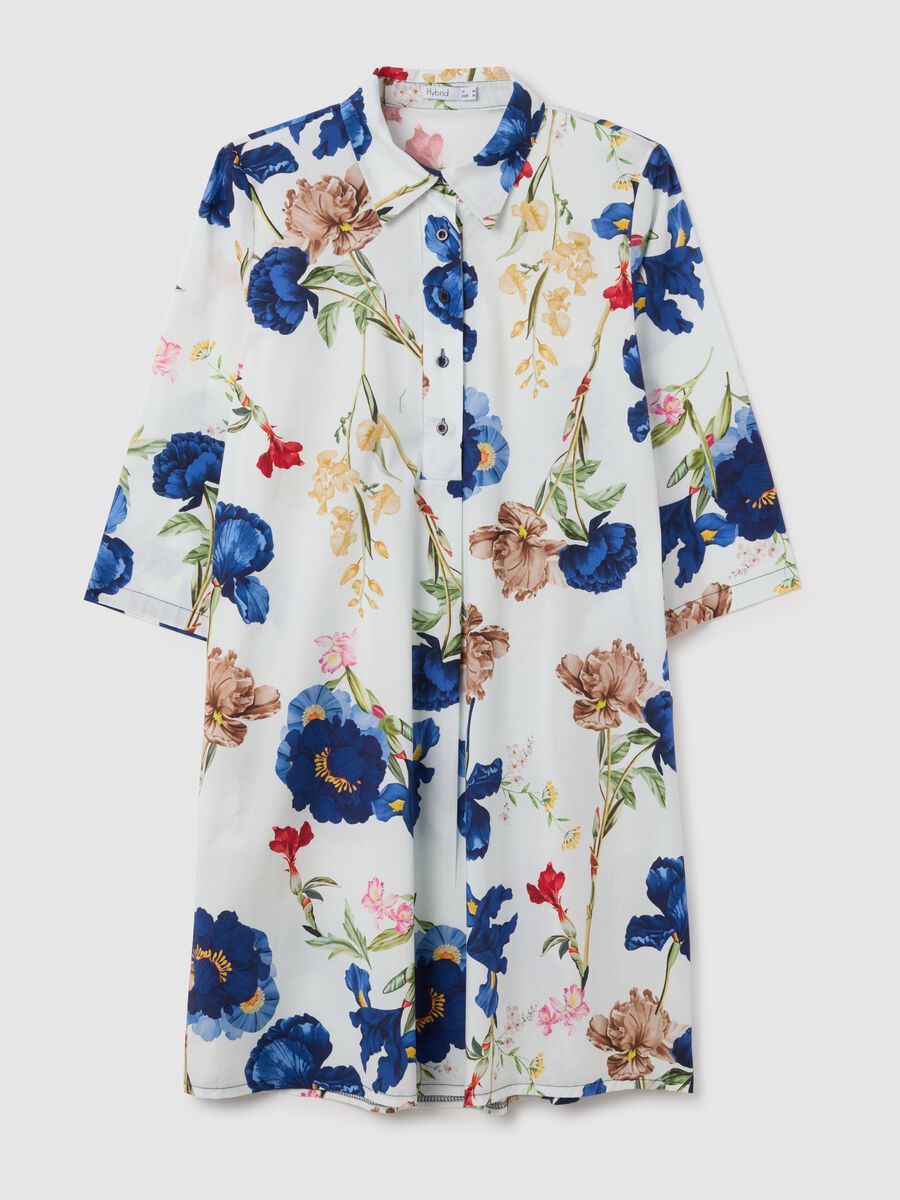 Women's multicolour cotton shirt dress, regular fit_0