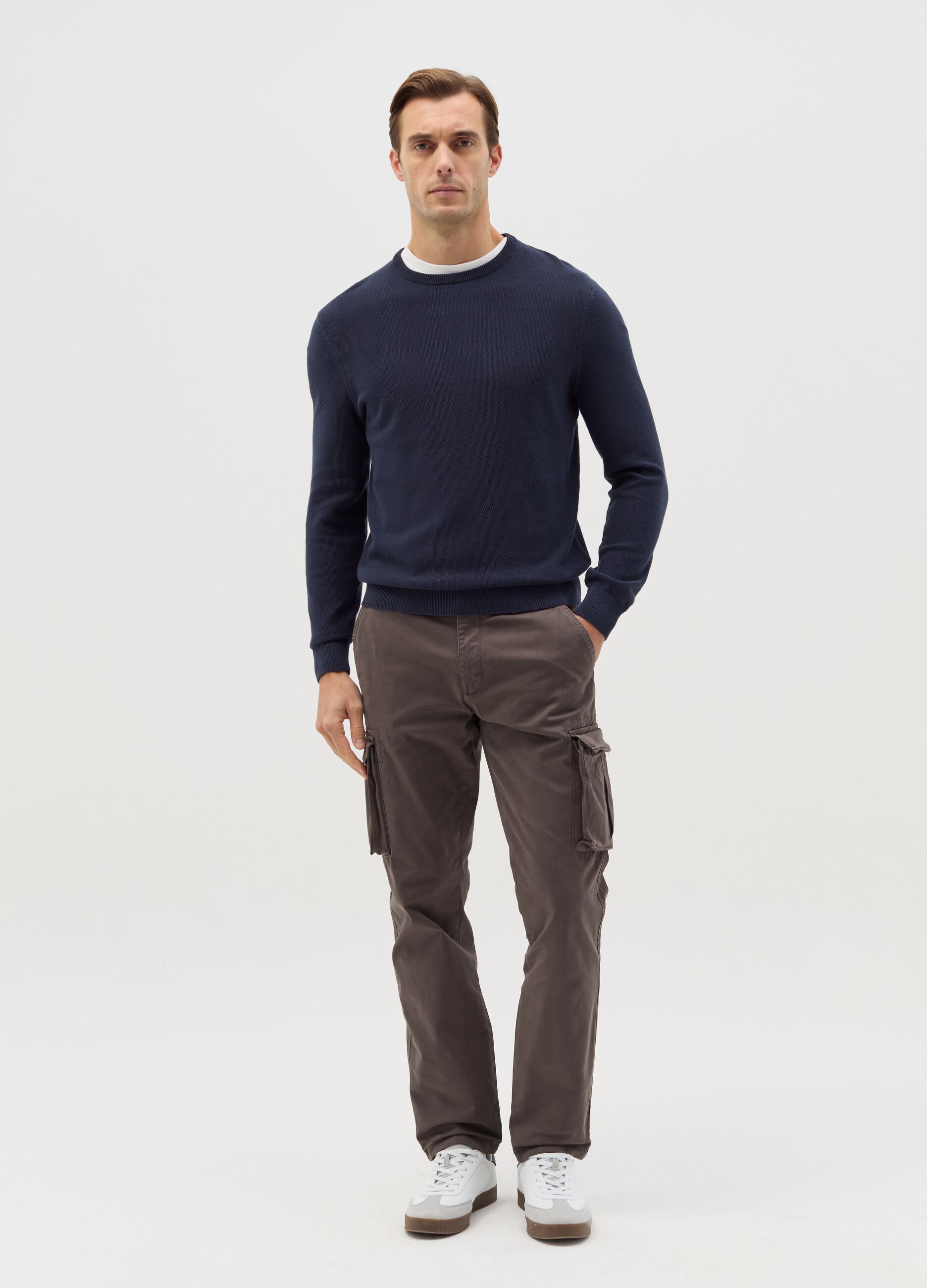 Pantaloni cargo in twill