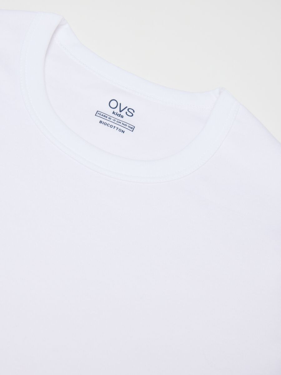 Bipack T-shirt bianca per bambino in cotone_2