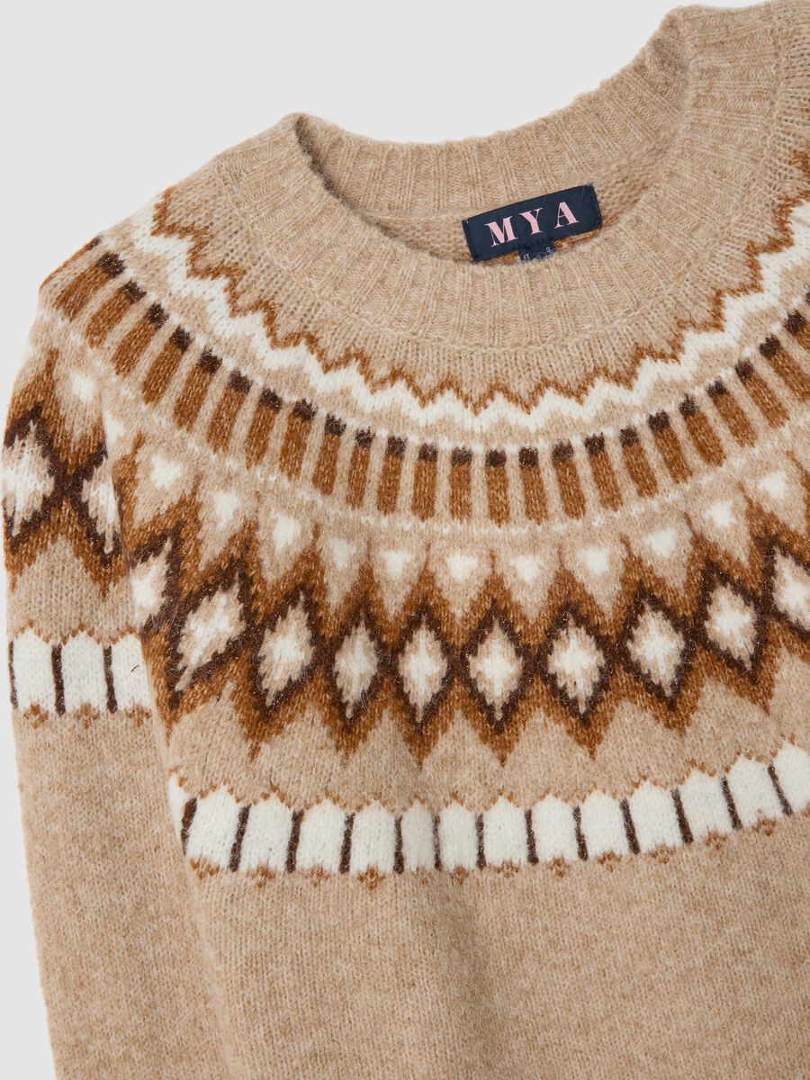 Beige Jacquard Jumper_1