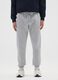 Pantaloni jogger in misto cotone grigi_1