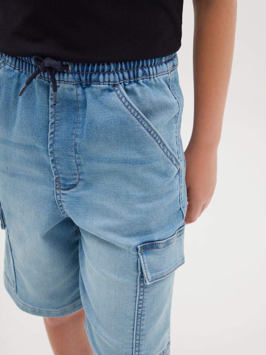 Bermuda da ragazzo in denim regular fit_3