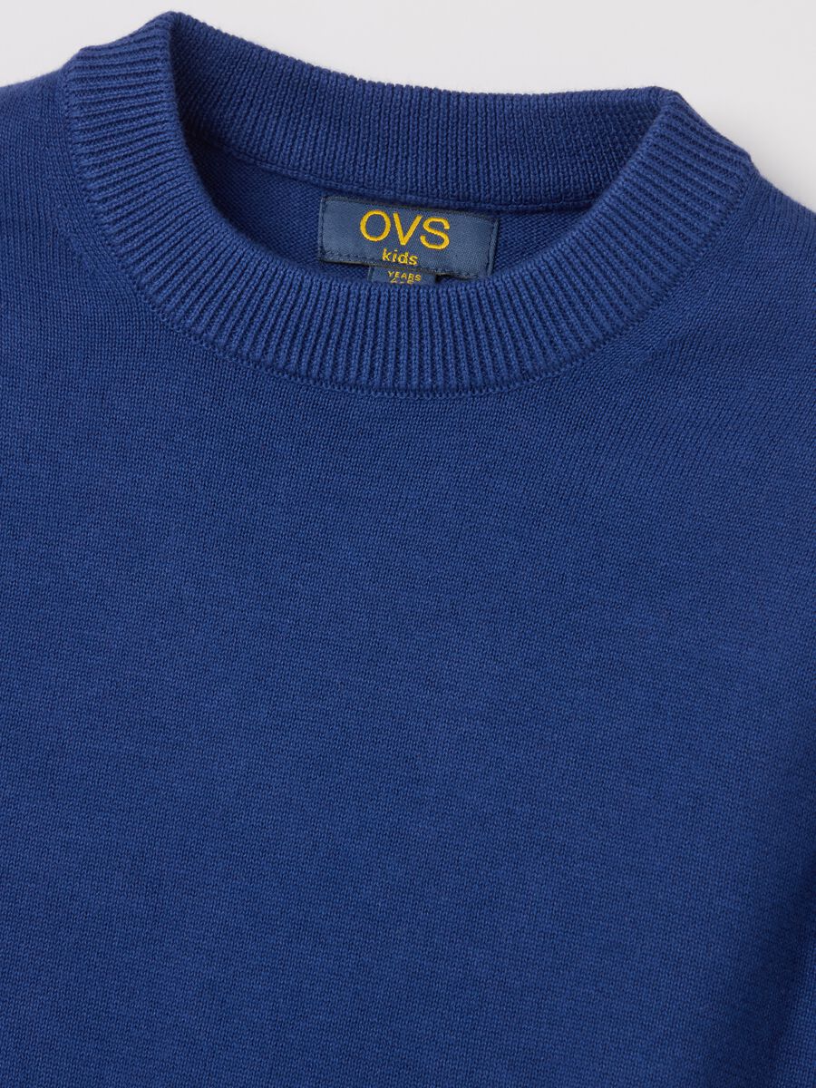Solid colour cotton pullover_2