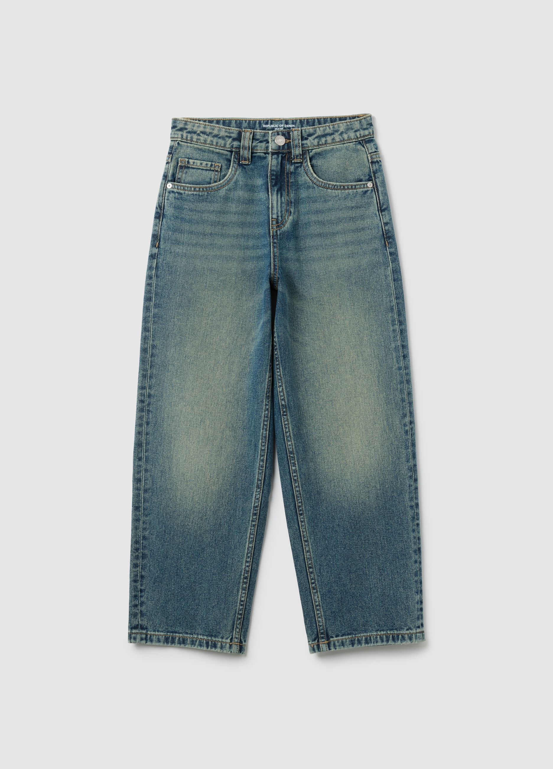 Boys' pure cotton denim regular fit jeans