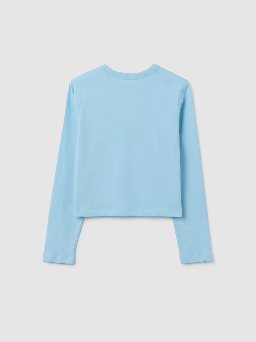 Girls' Blue Long-Sleeved Top in Pure Cotton_4