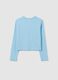 Girls' Blue Long-Sleeved Top in Pure Cotton_4