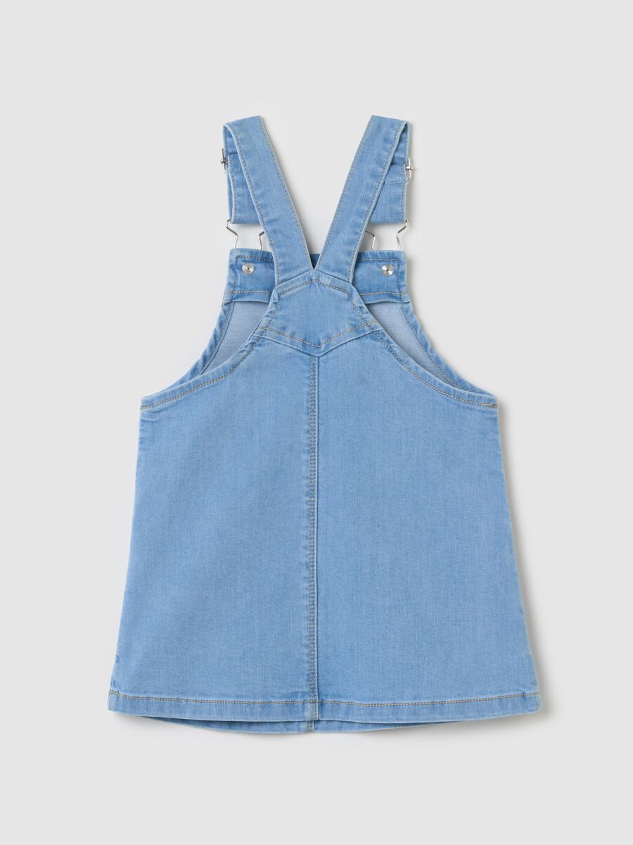 Pinafore in denim with Daisy Duck and Minnie Mouse print_1