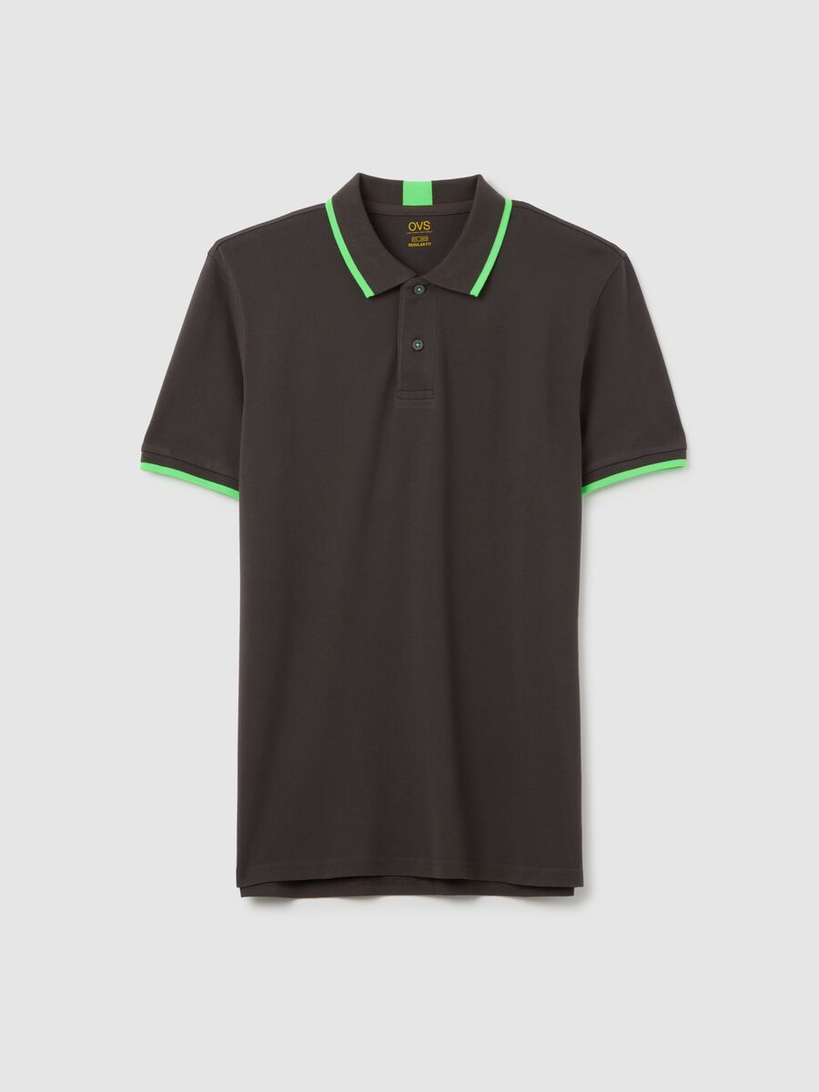 Men's multicoloured stretch cotton polo shirt, regular fit_0