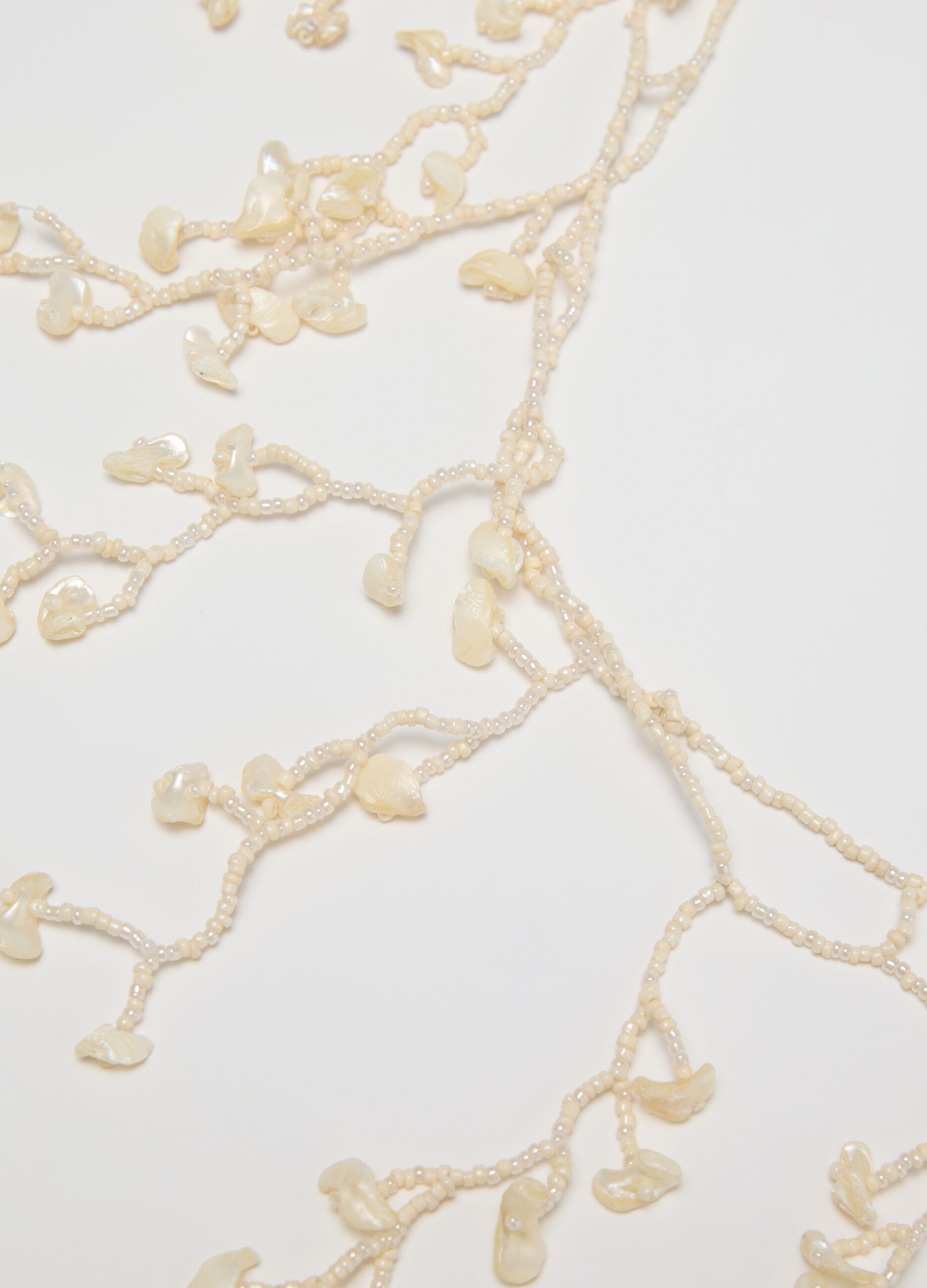 White coral necklace with beads