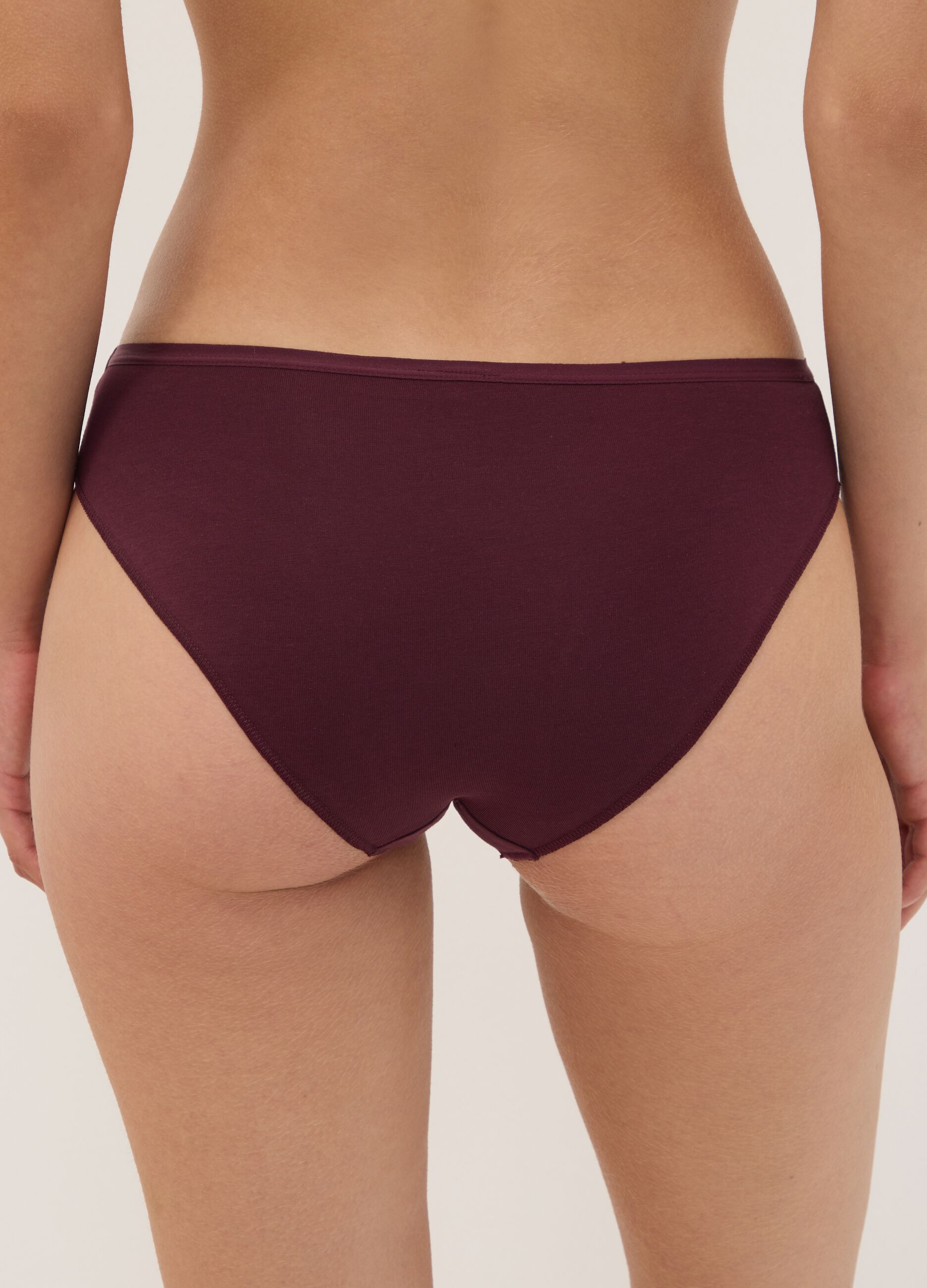 Multipack di cinque slip multicolor in cotone organico elasticizzato