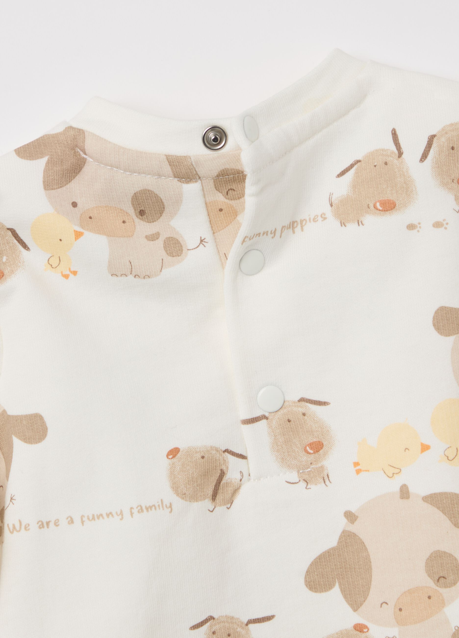 Jogging set in cotone stampa animali fattoria 