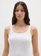 White pure cotton tank top regular fit_1