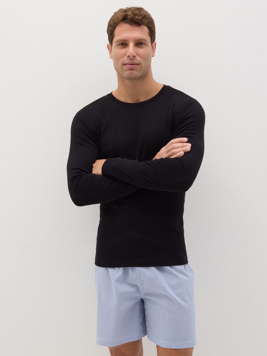 Long-sleeved undershirt in organic cotton_0