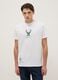 White pure cotton regular fit T-shirt with Milwaukee Bucks logo_0