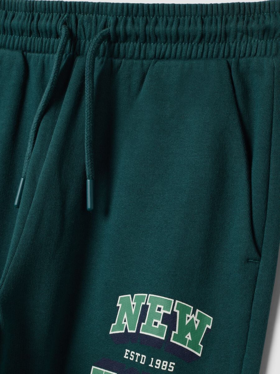 Pantaloni jogger verdi in misto cotone e viscosa_3