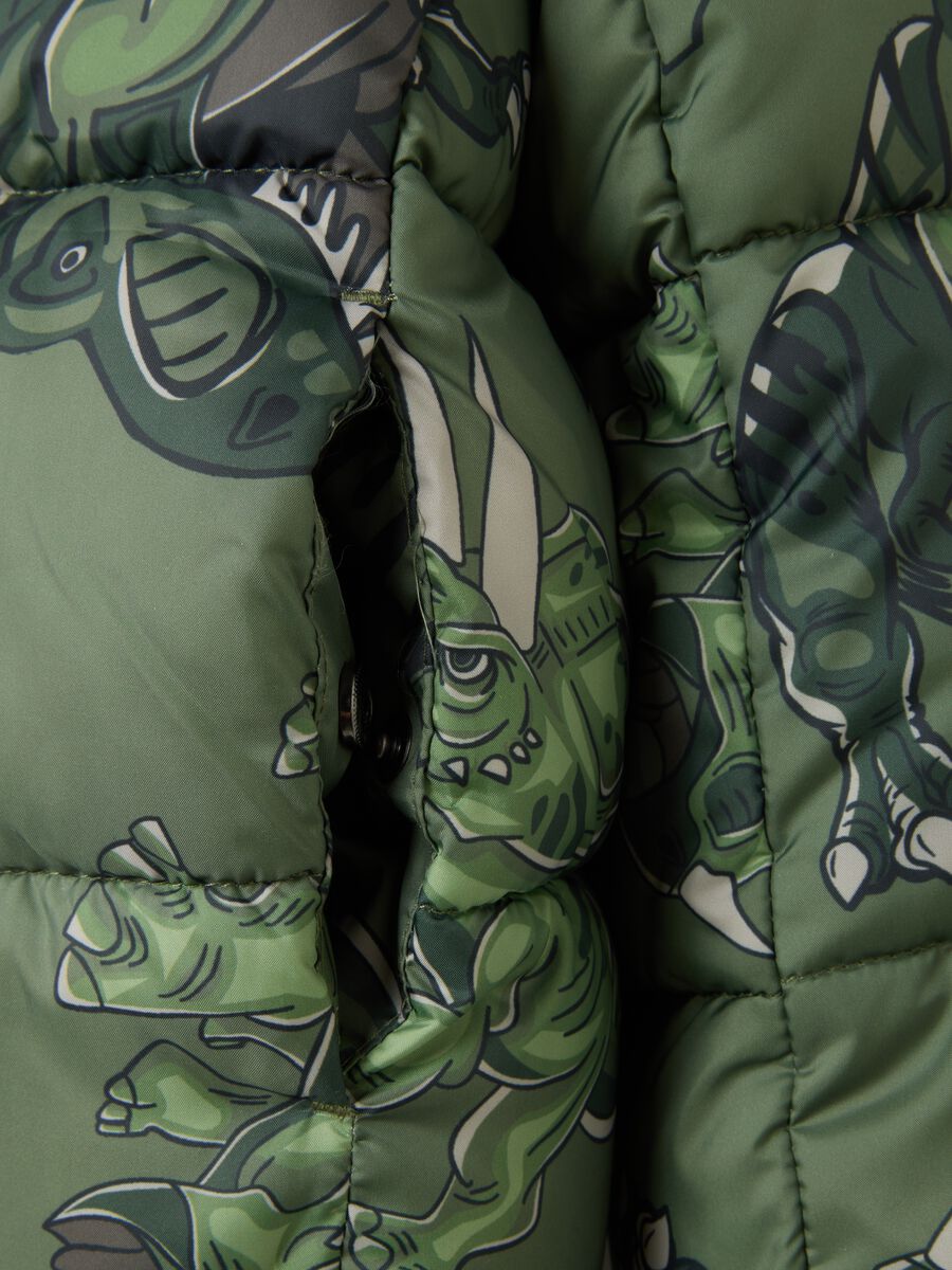 Green Padded Kids Jacket with Hood_2