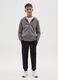 Boys' black pure cotton jogger trousers with regular fit_0