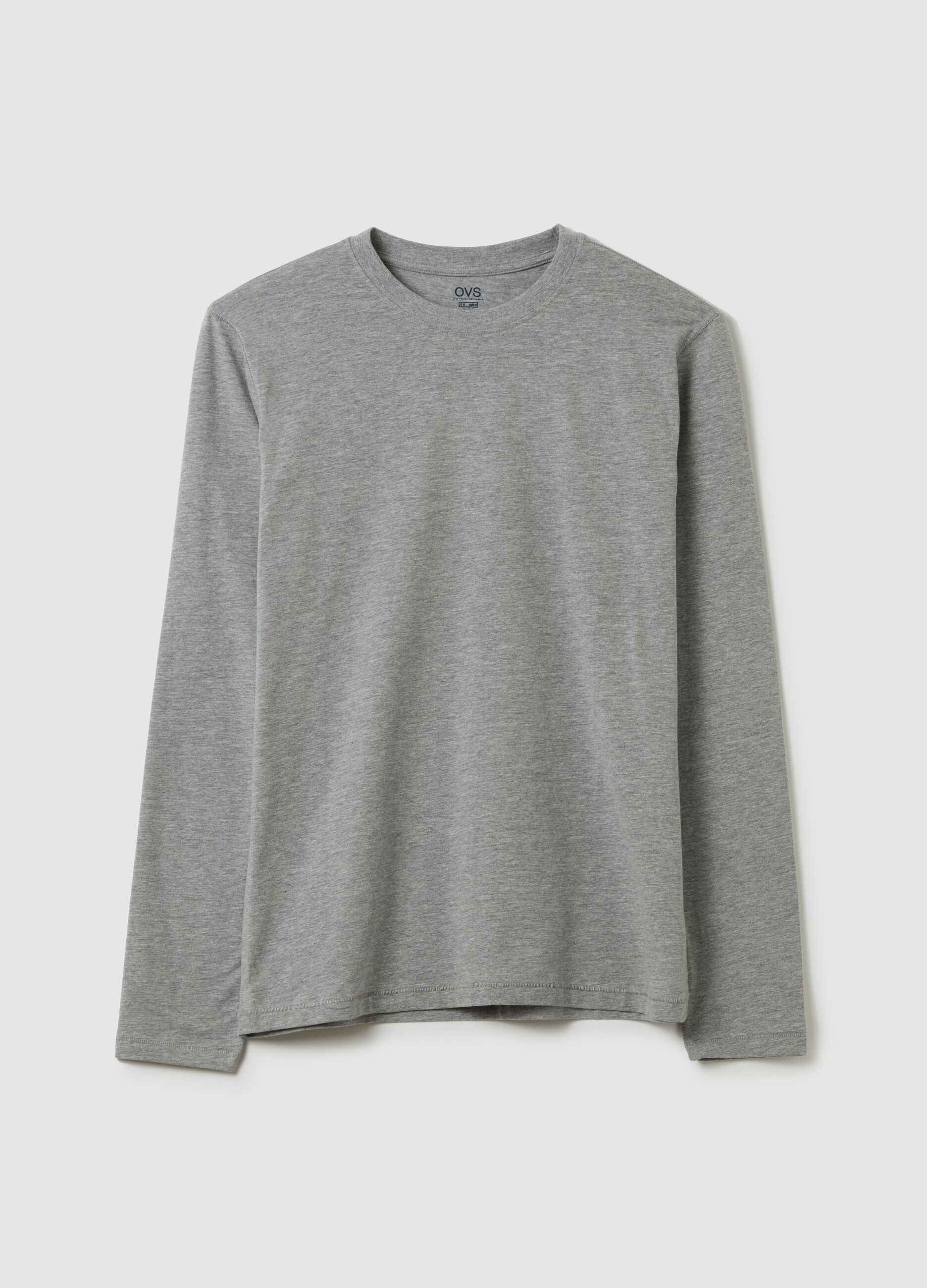 Long-sleeved T-shirt in stretch cotton