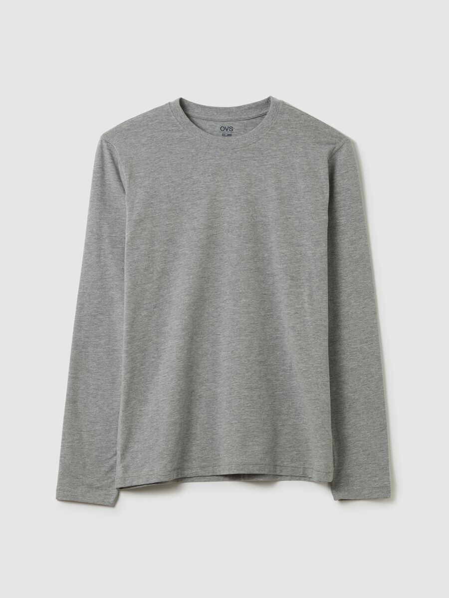 Long-sleeved T-shirt in stretch cotton_4