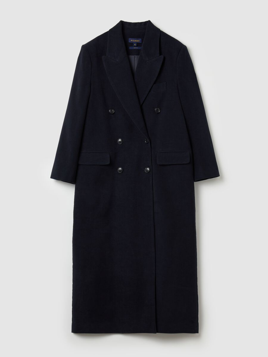 Double-breasted long coat_4