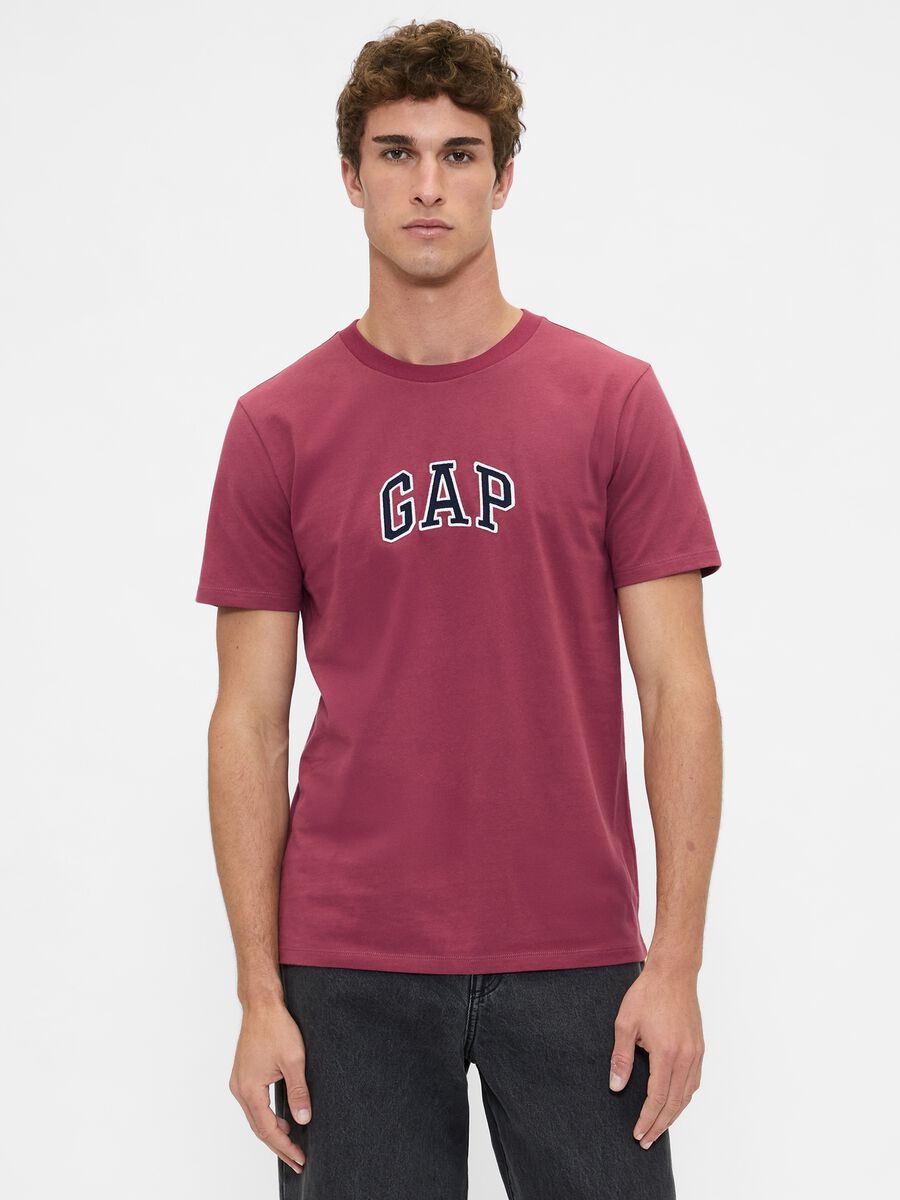 Pink cotton t-shirt with logo_0