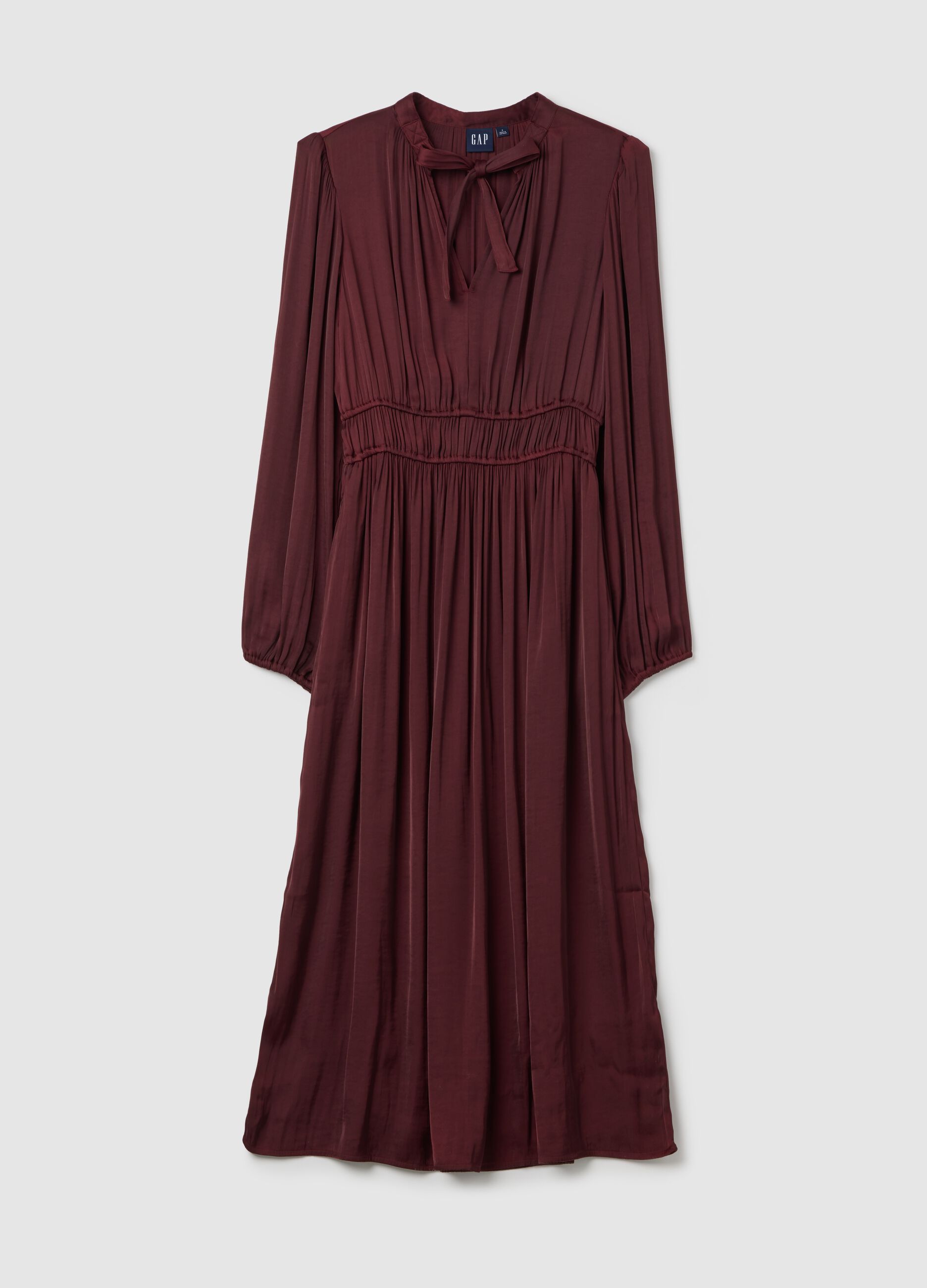 Long Dress in Fluid Fabric Purple Gap