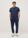 Blue Cotton Blend Crew Neck T-shirt Regular Fit_0