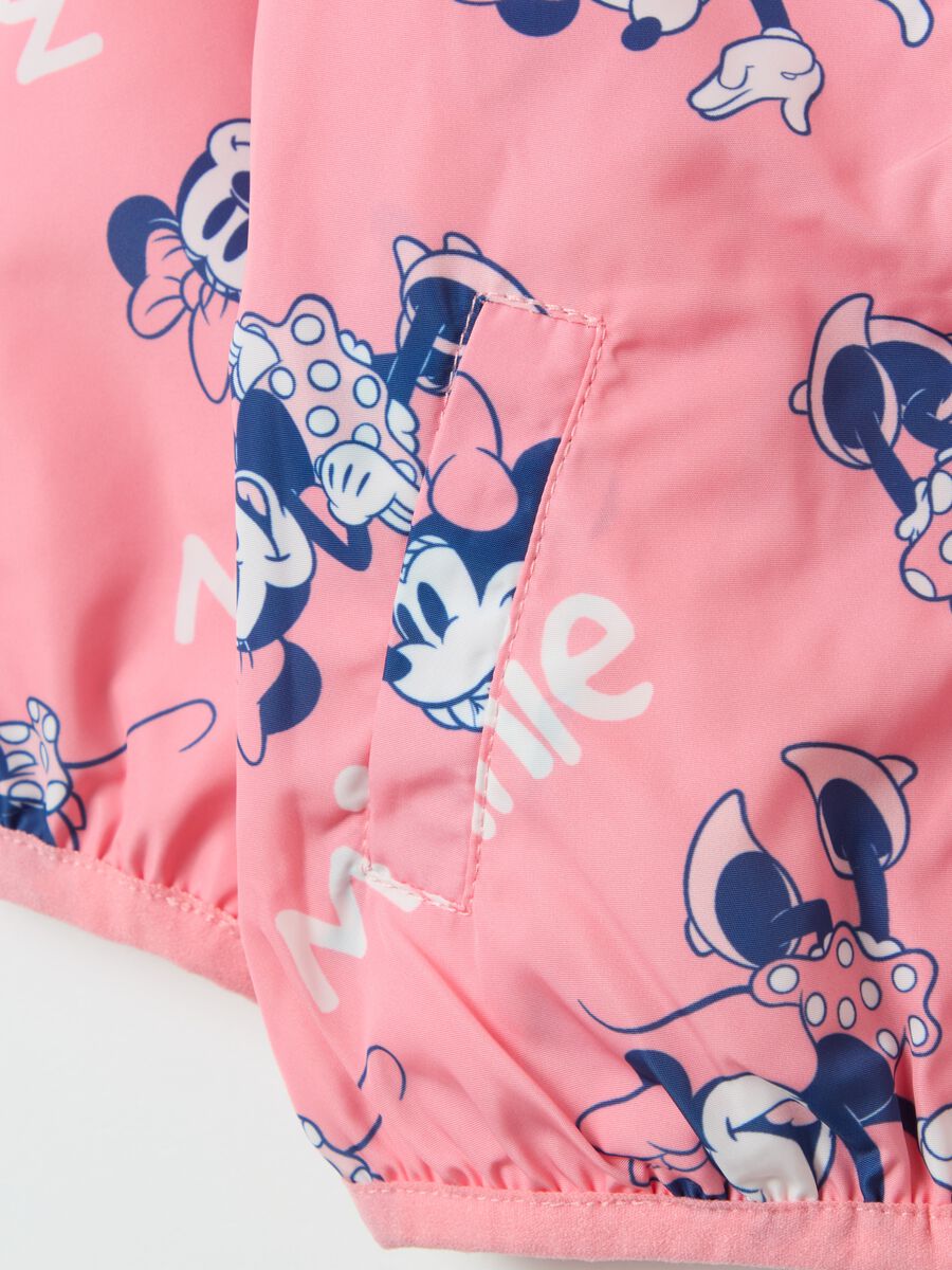 Waterproof jacket with hood and Minnie Mouse print_3