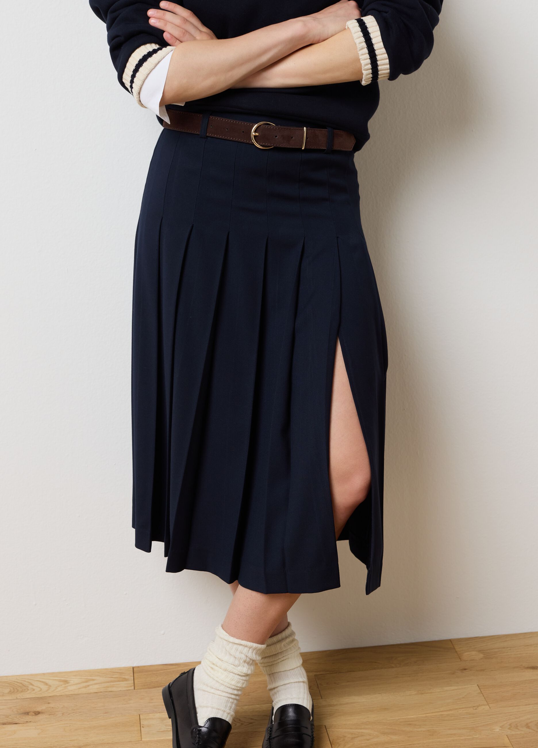 Elasticated Blue Skirt