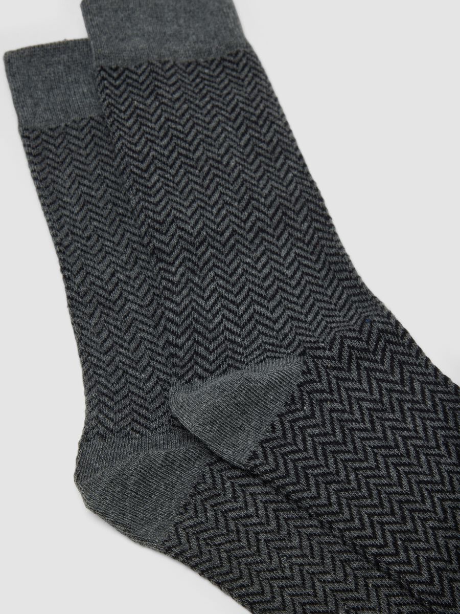 3-pack of grey mid-calf socks in stretch organic cotton_1
