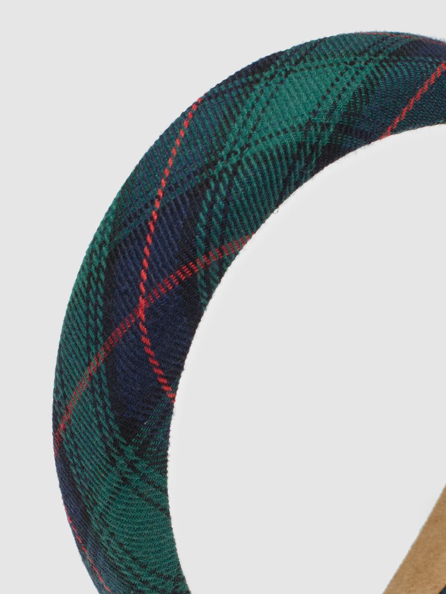 Cerchietto multicolor con motivo tartan_1