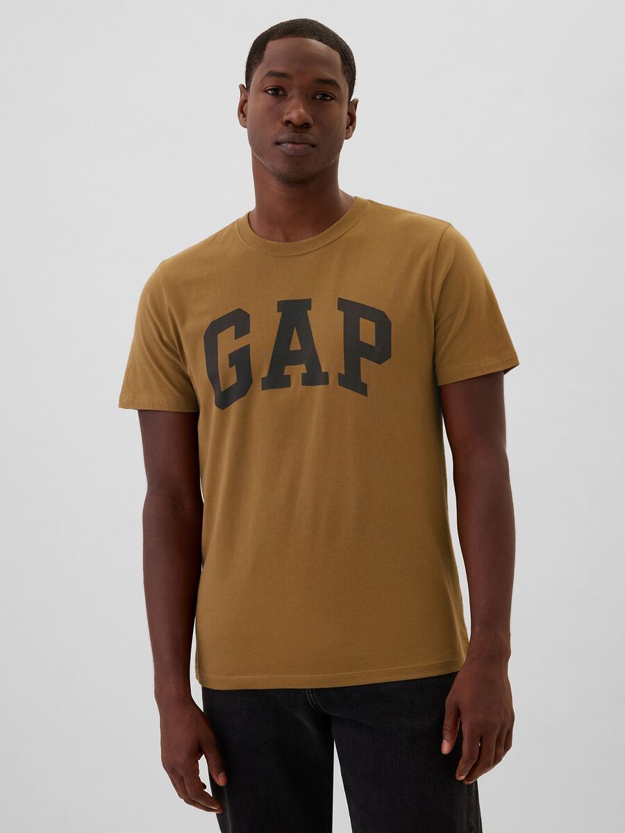 Cotton T-shirt with logo print_0